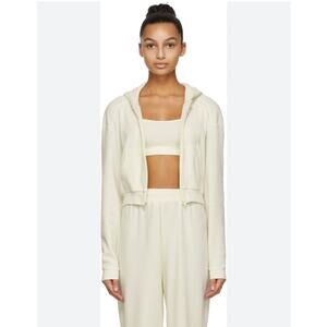 Skims Off White Waffle Knit Hoodie Size Medium
